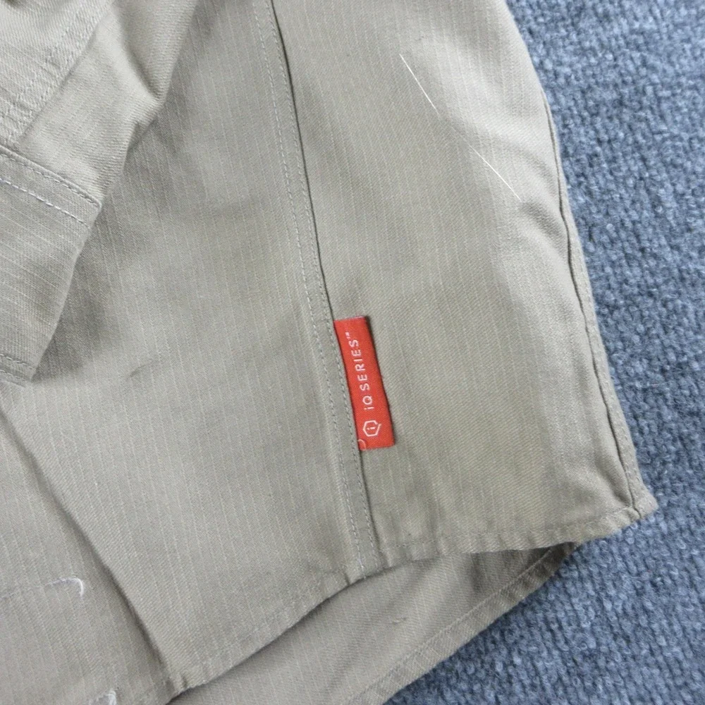 Bulwark FR Shirt Mens 2XL Beige‎ Flame Resistant Long Sleeve Button Up Workwear